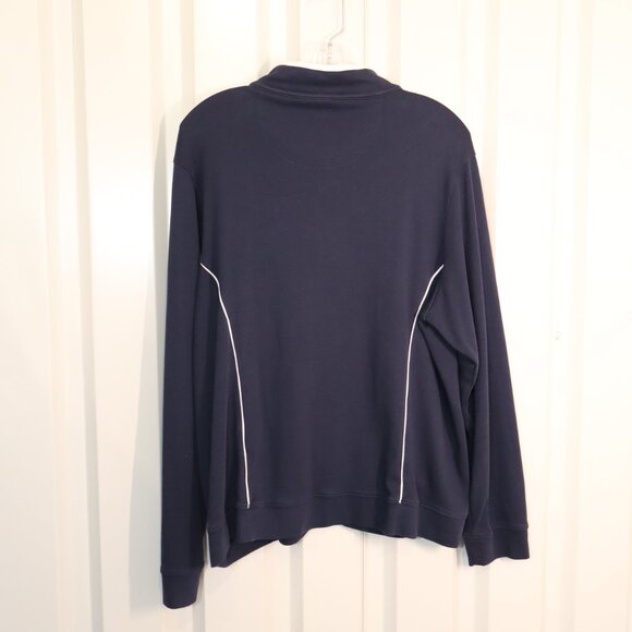 Magnolia Lane Womens Masters Augusta Full Zip Jacket Pima Cotton Navy Blue Sz 1X - Picture 2 of 8